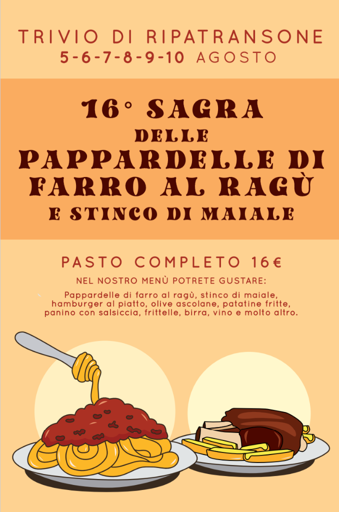 Sagra delle pappardelle di farro al ragù e stinco di maiale