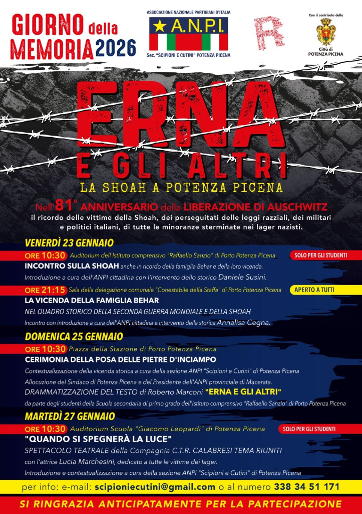 Giorno della Memoria. Posa delle Pietre d'Inciampo