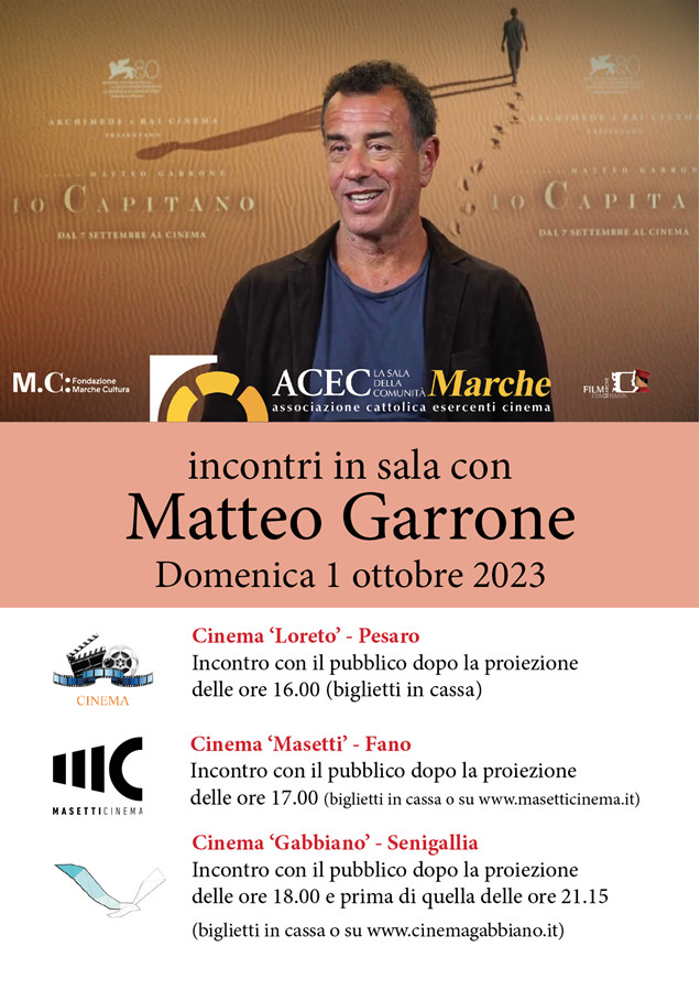 Il regista Matteo Garrone in tour nelle Marche
