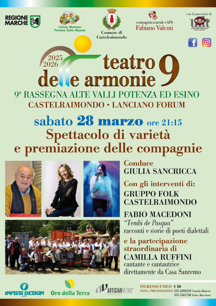 “Il teatro delle armonie”, spettacolo di varietà