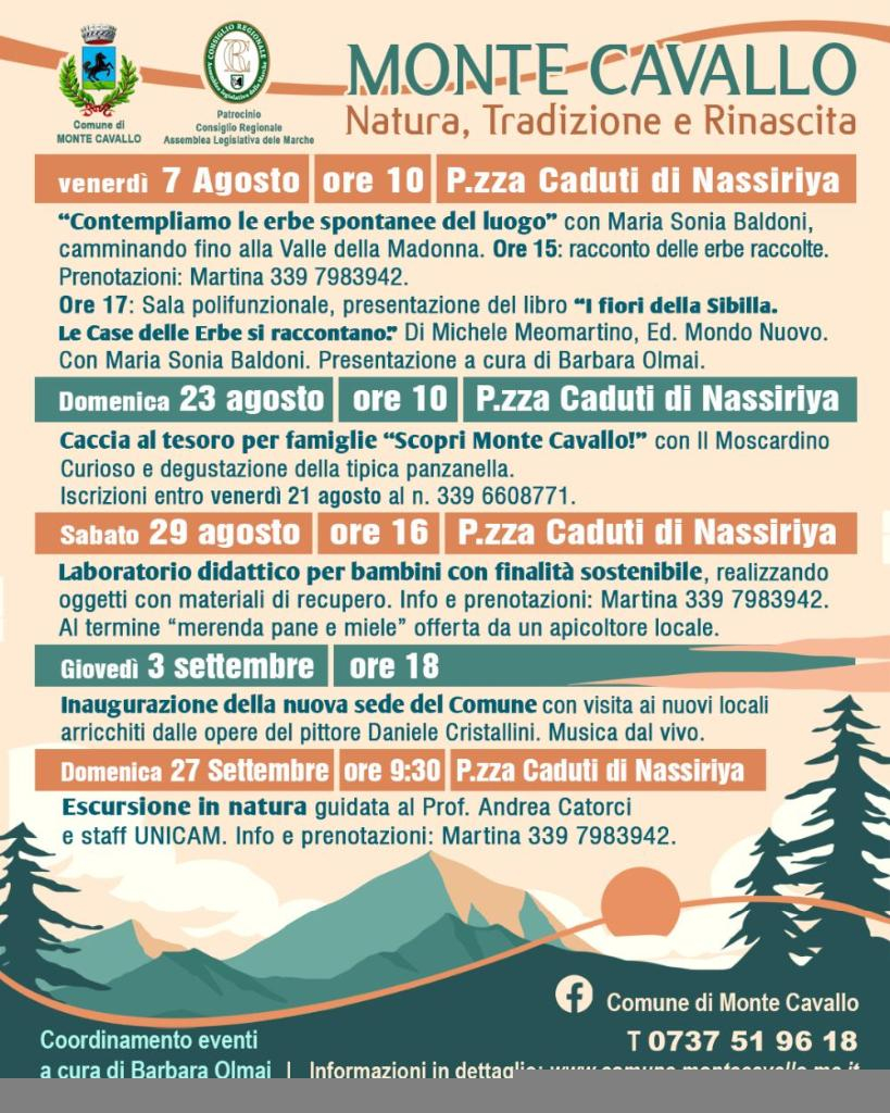 Monte Cavallo, progetto “Natura, Tradizione e Rinascita"