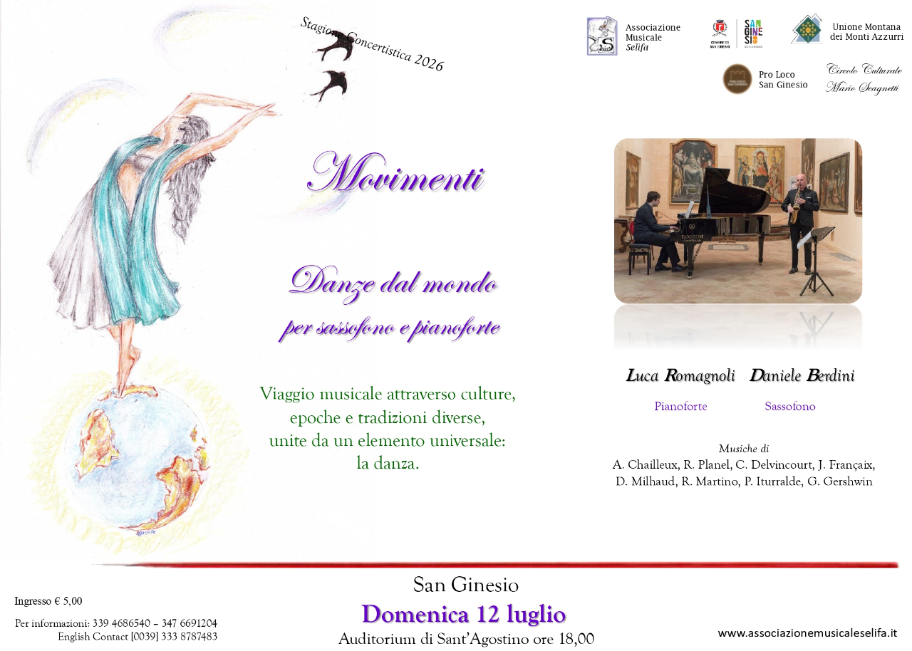 Movimenti. Danze dal mondo per sassofono e pianoforte