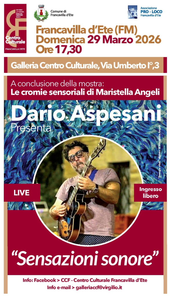 "Sensazioni Sonore", Dario Aspesani in concerto