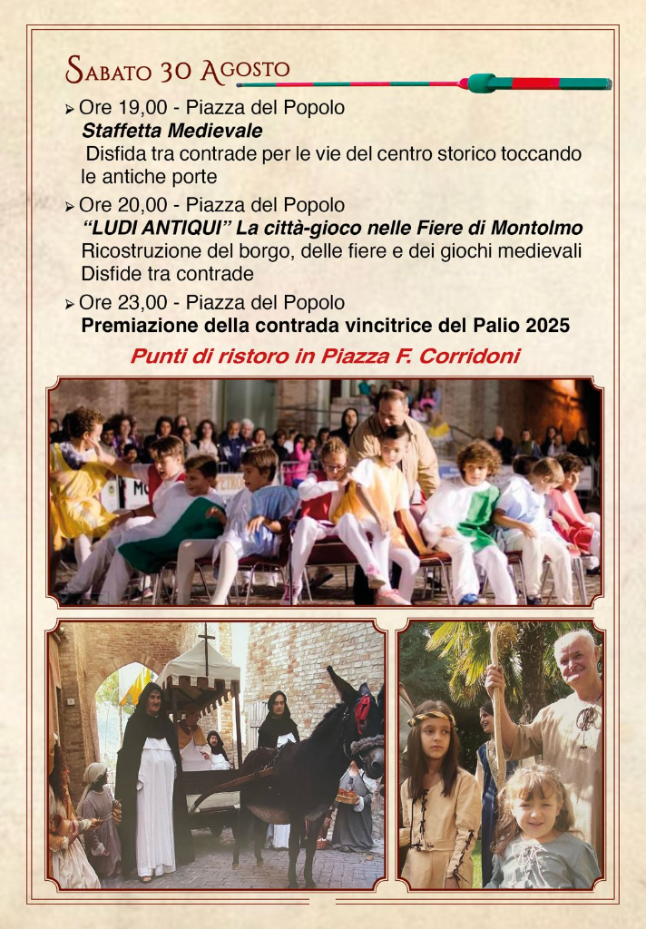 Staffetta medievale e Ludi Antiqui la città gioco